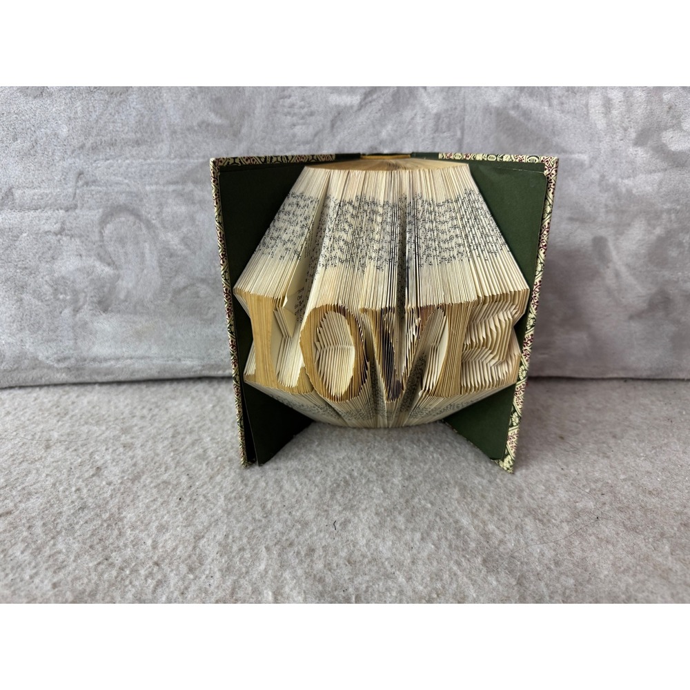 Vintage Reader's Digest Folded Book Art Love 1974 Green Hardcover Decor